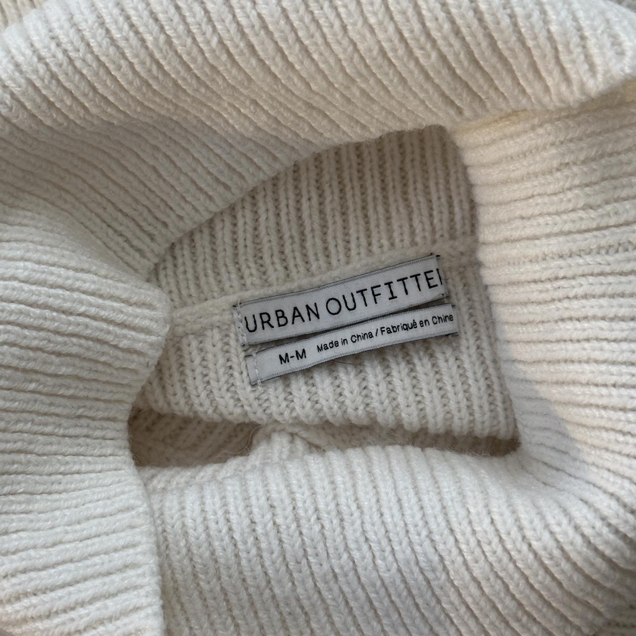 basic white thick urban outfitters knit turtleneck... - Depop
