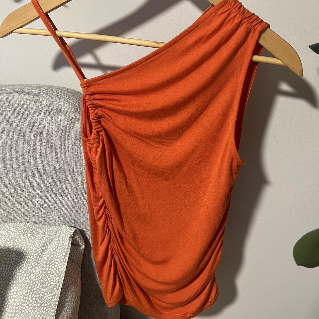 Orange Asymmetric Glassons Top Only Worn Once Depop 1045