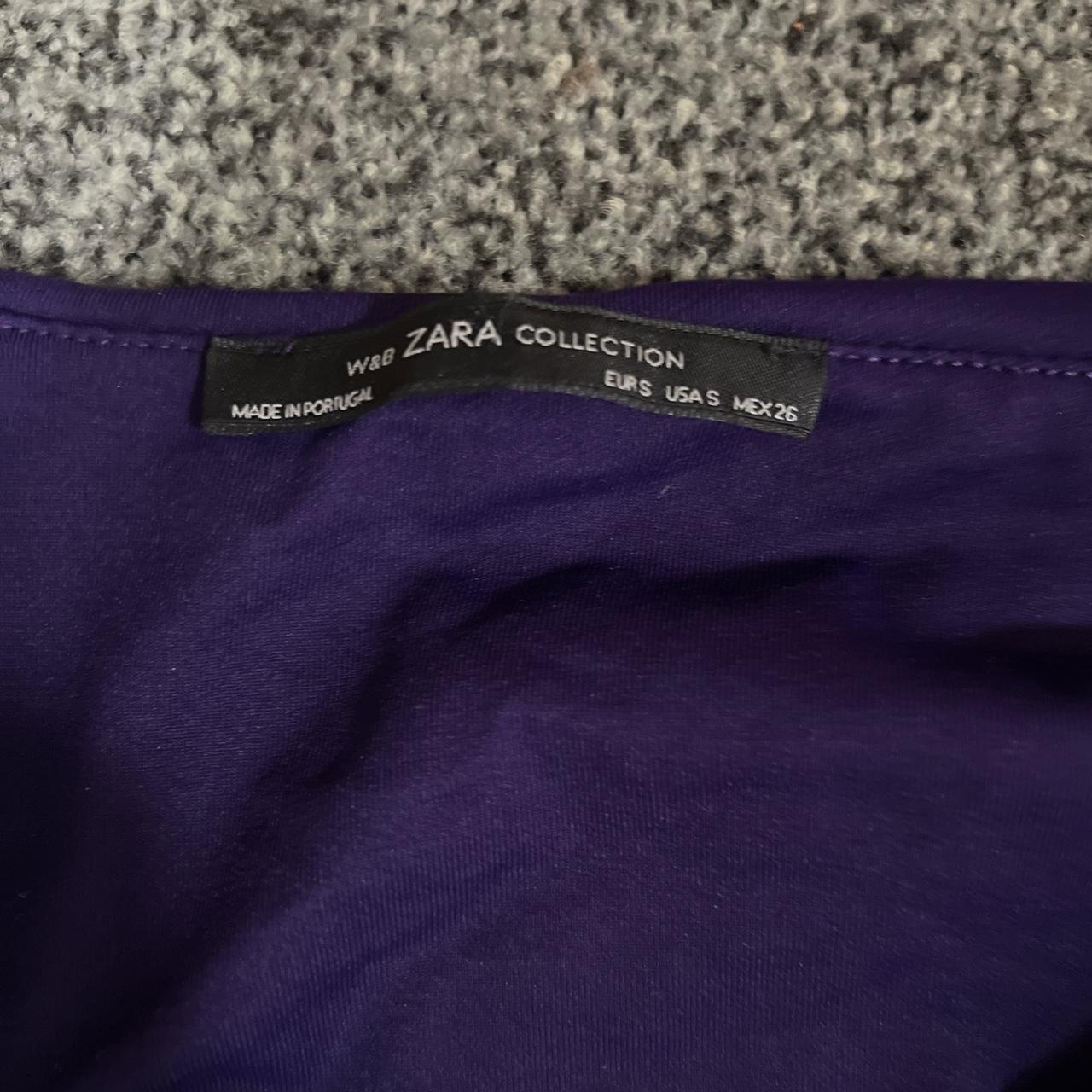 zara square neck purple cami top worn once #2000s... - Depop