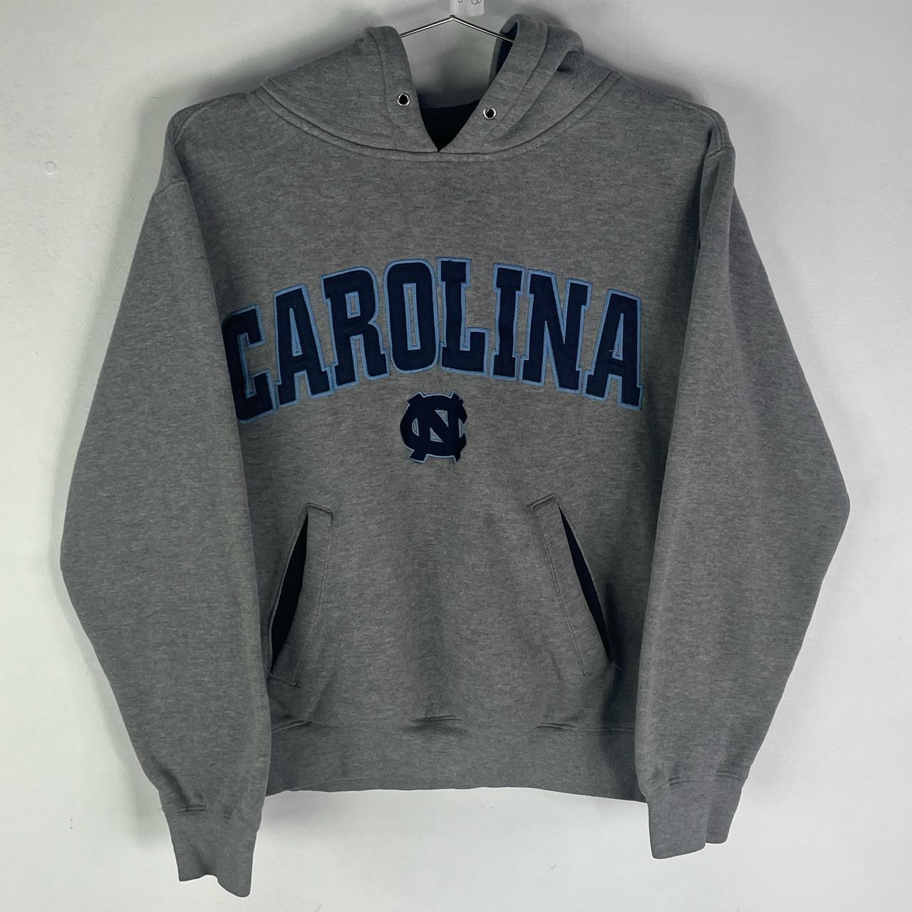 Champs Sports Men's Grey and Navy Hoodie | Depop