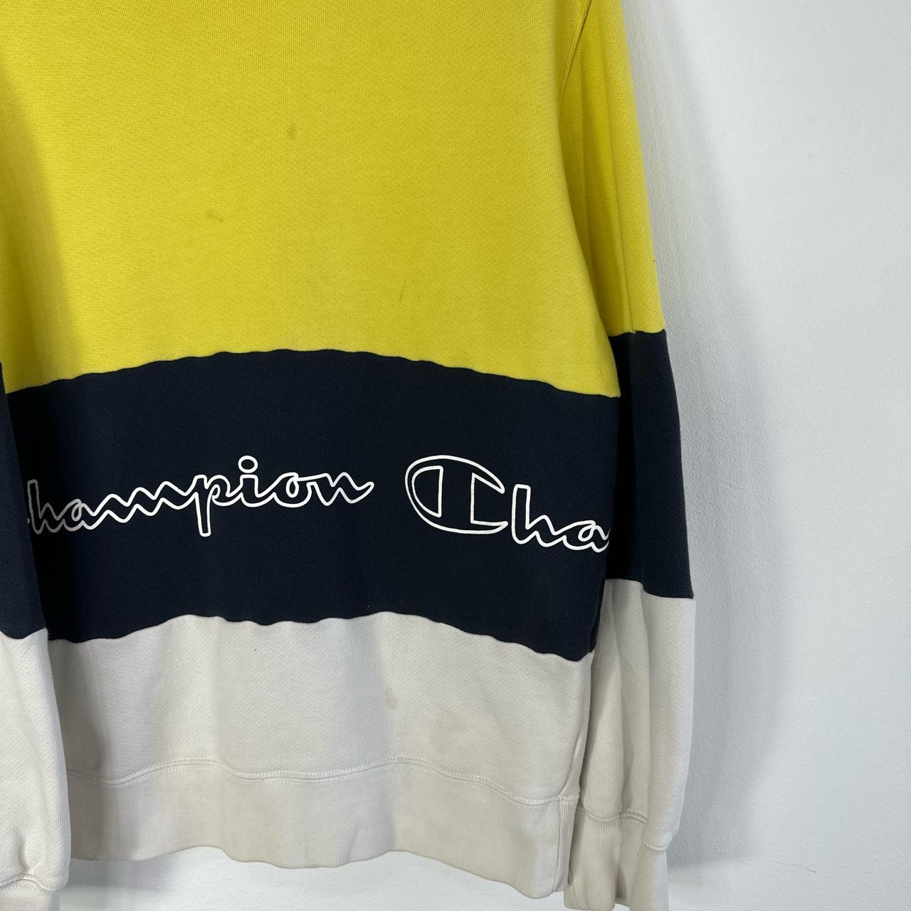 Black and yellow champion sweatshirt hotsell