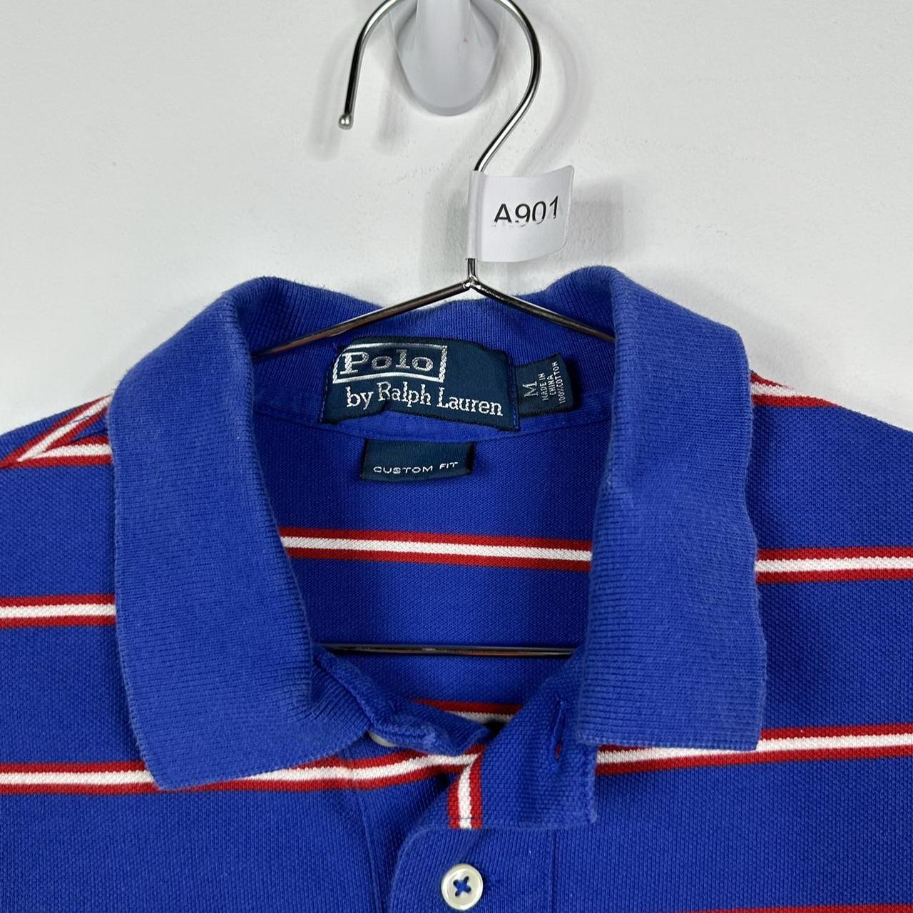 🐎 Vintage 90's Striped Polo Shirt by Polo Ralph - Depop