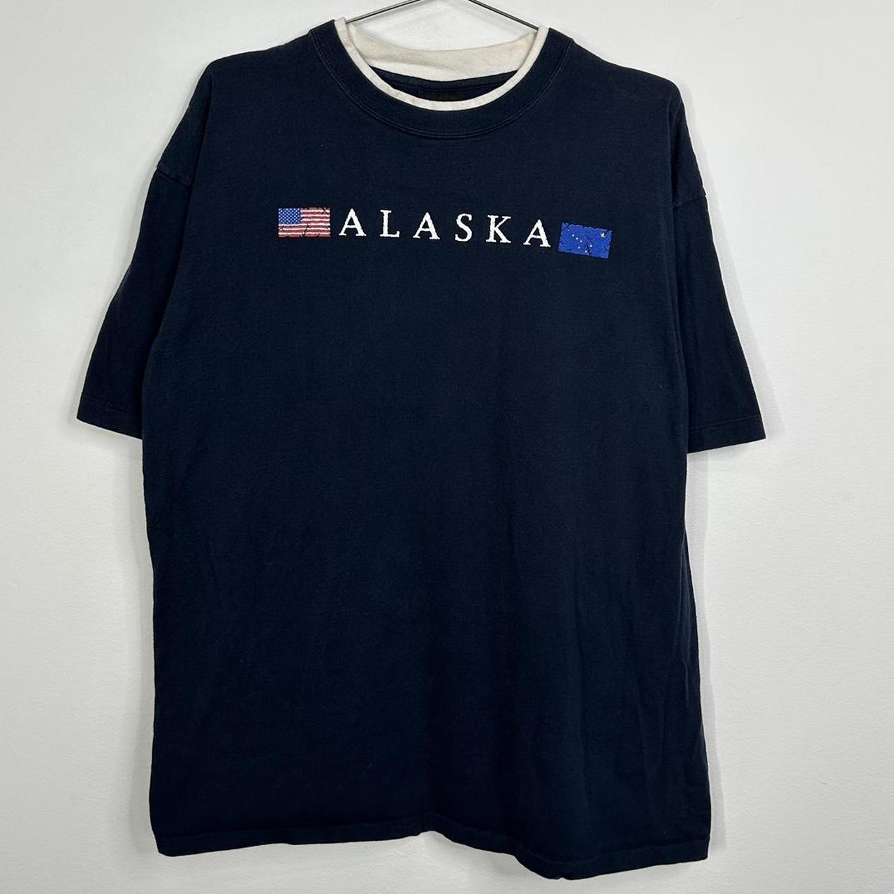 Men's Alaska Flag T-Shirt Navy Blue