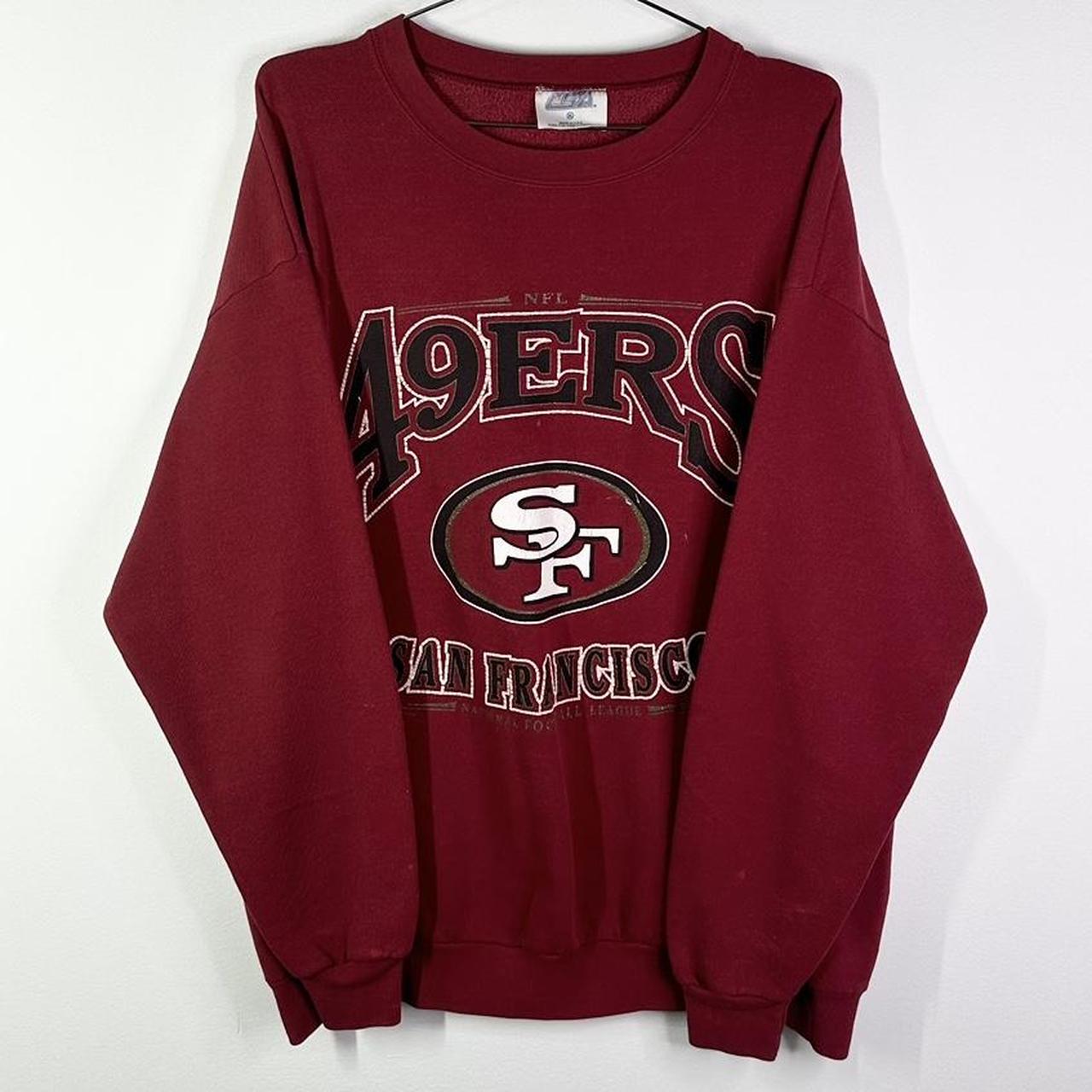 Vintage 90s San Francisco 49ers burgundy crewneck...