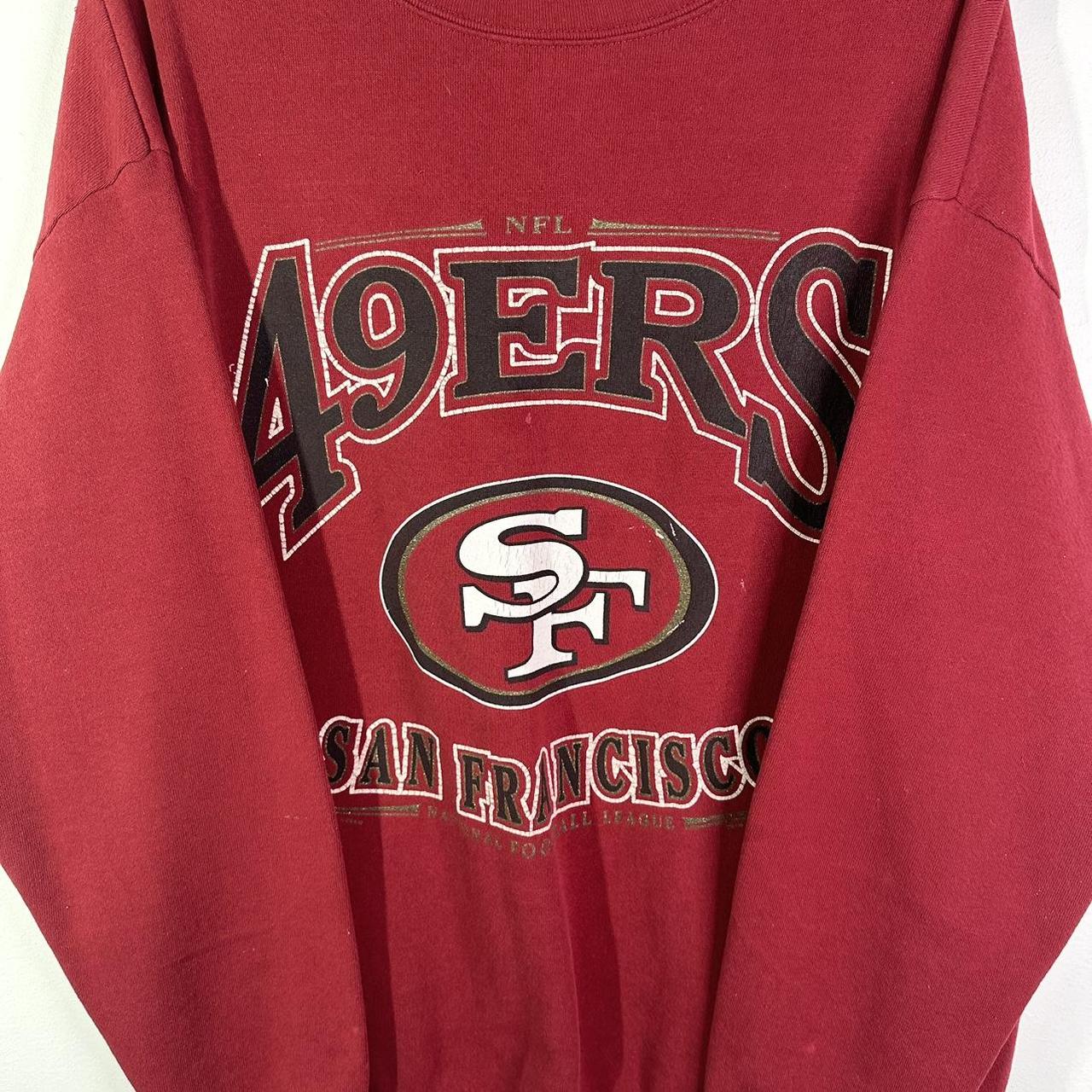 Vintage 90s San Francisco 49ers burgundy crewneck...