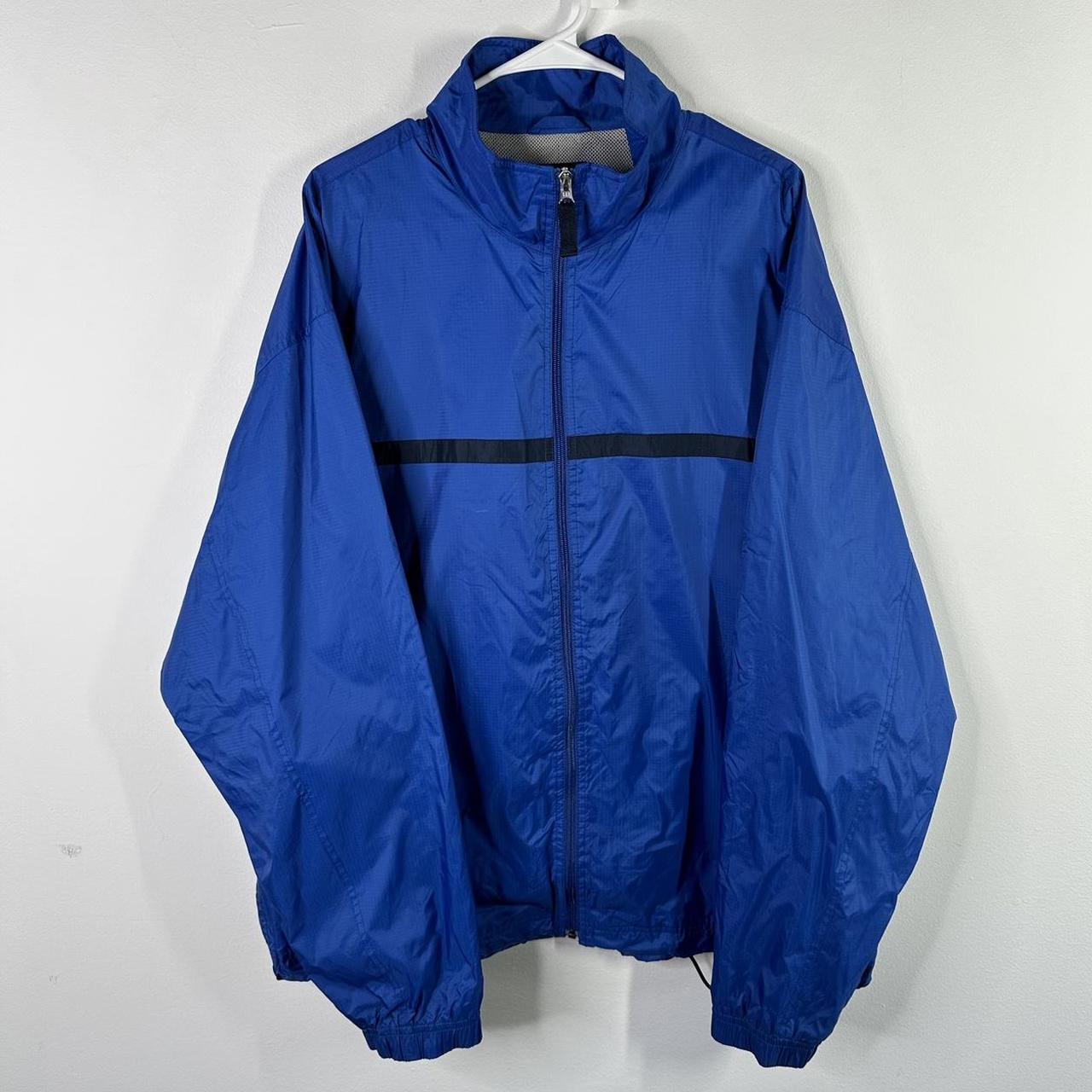 Vintage 90s GAP Blue Full Zip Windbreaker... - Depop