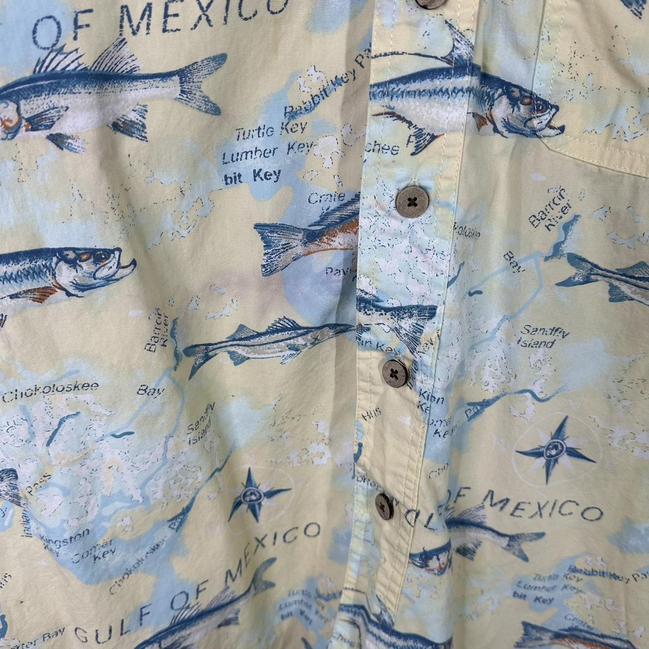 Vintage 90s Reel Legend Yellow Gulf Of Mexico - Depop