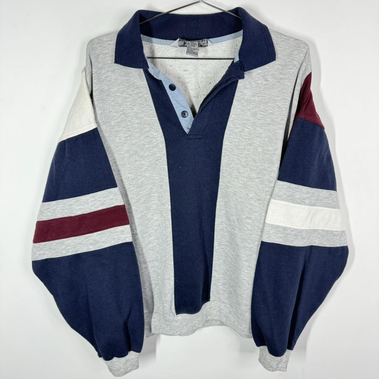 Vintage Colorblock cheapest Collared Sweatshirt