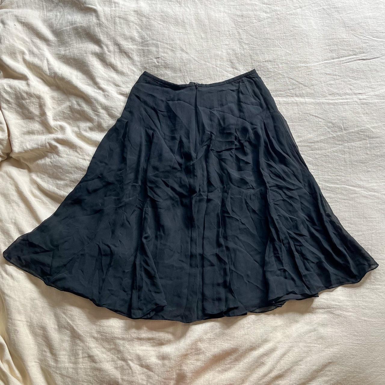 vintage Kay Unger black midi skirt free shipping... - Depop