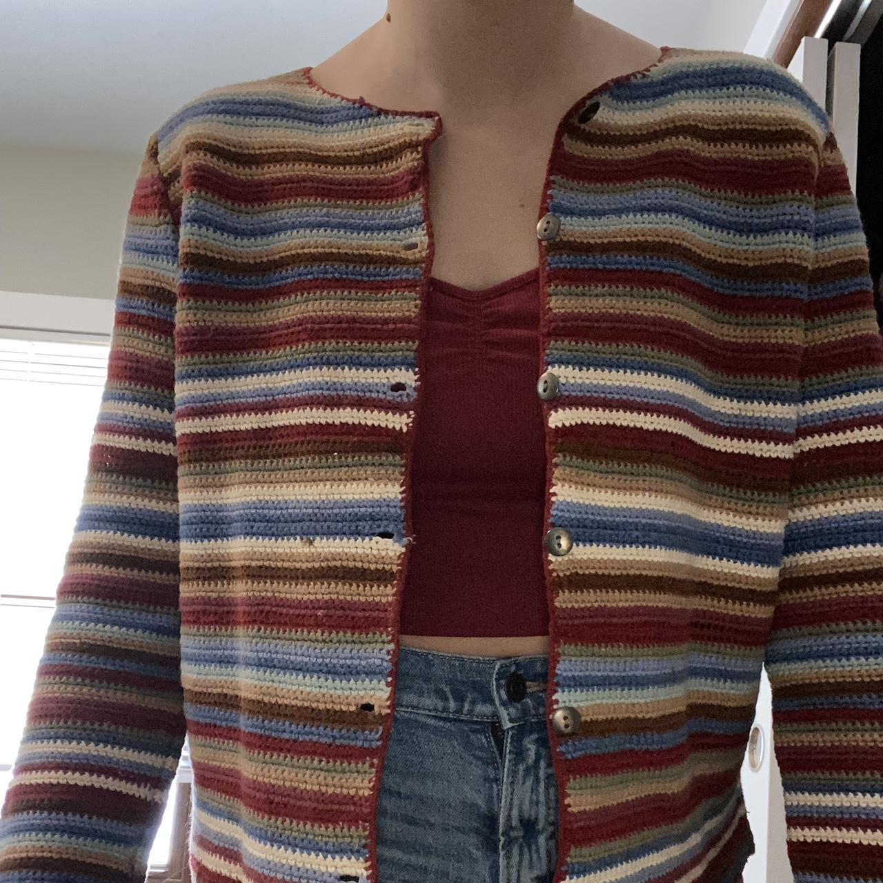 Cricket Lane Collection Women's Knit Button Up... Depop