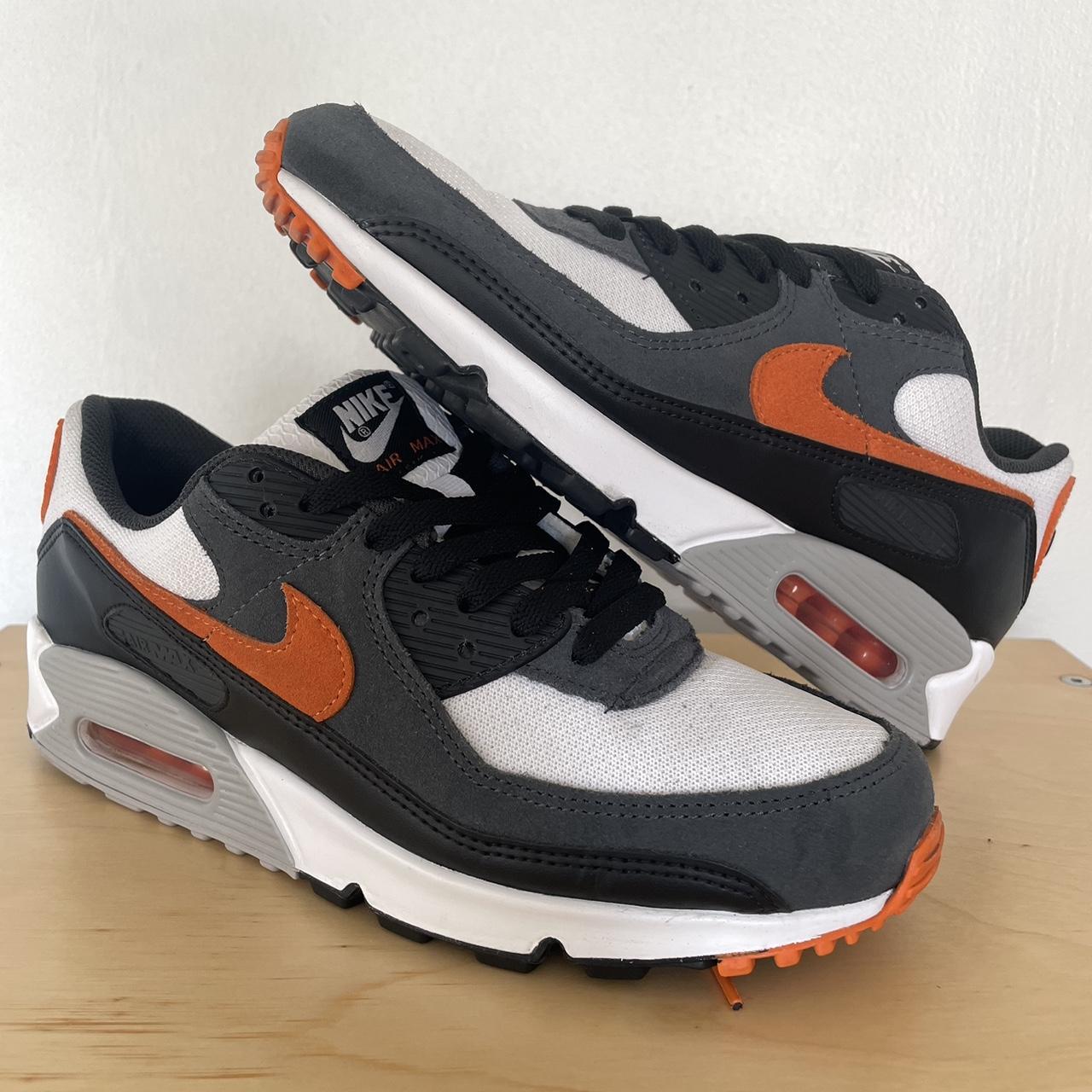 Nike Men's Orange and Grey Trainers | Depop