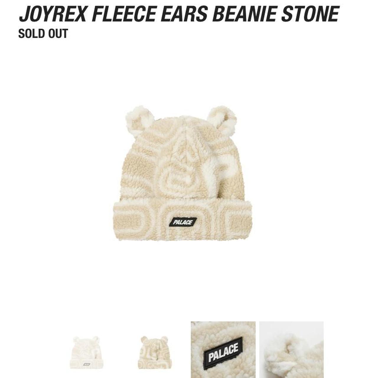 Palace Joyrex Fleece Ears Beanie Stone /... - Depop