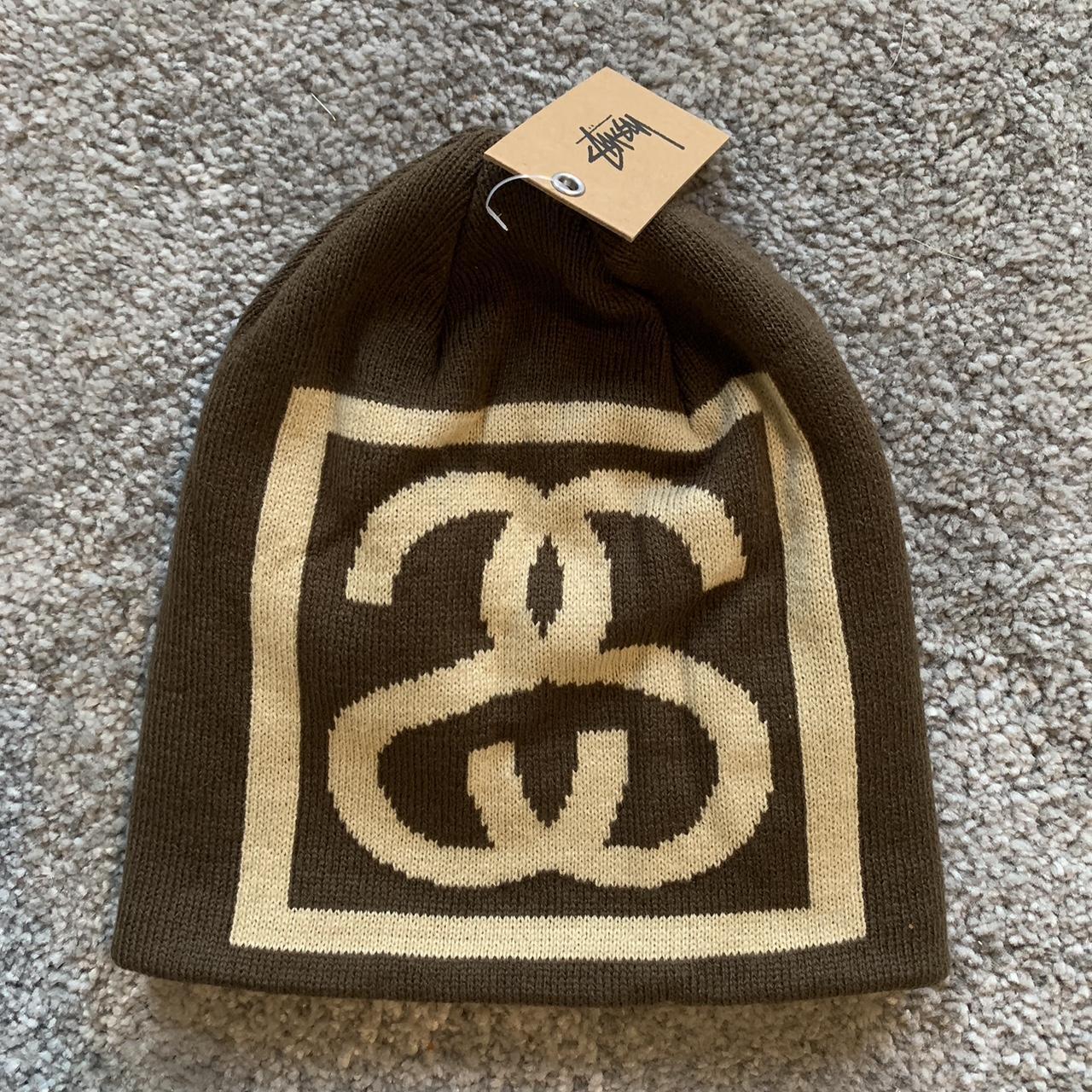 お手頃価格 STUSSY 23AW SS LINK SKULL CAP ブラウン BROWN