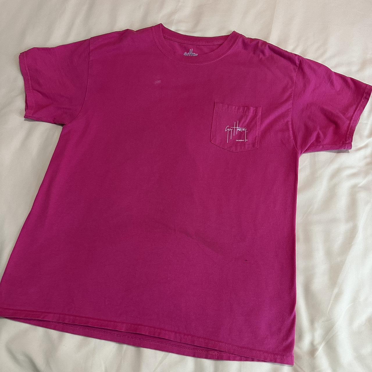 Modern pink guy Harvey fishing shirt Size L No flaws - Depop