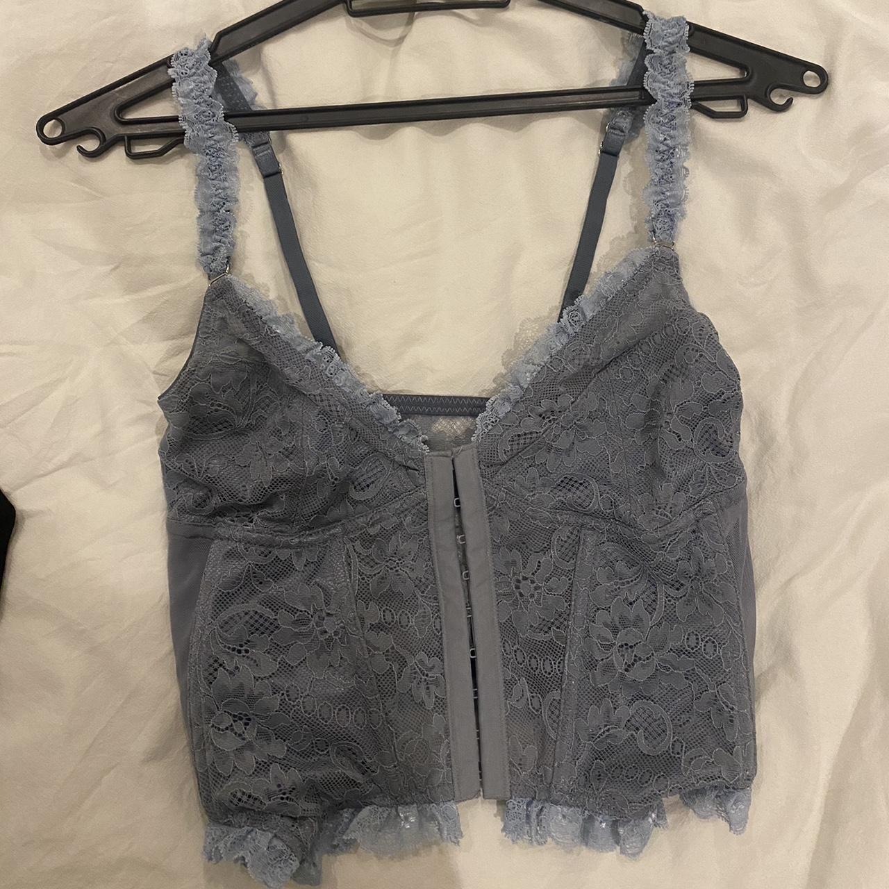 Blue urban outfitters corset in the size small 😍... - Depop