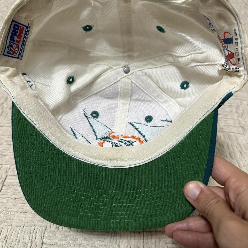 Vintage sharktooth Miami Dolphins Hat Vintage - Depop