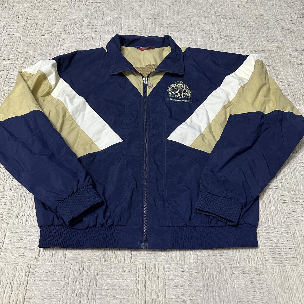 Vintage XL Champion Windbreaker Jacket University - Depop