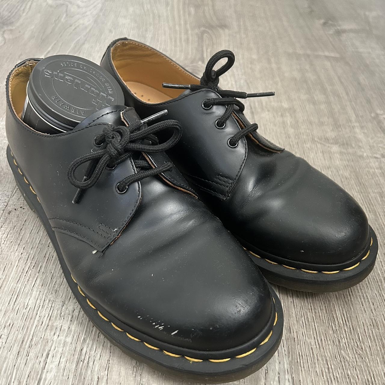 doc martens black oxfords comes with shoe... - Depop