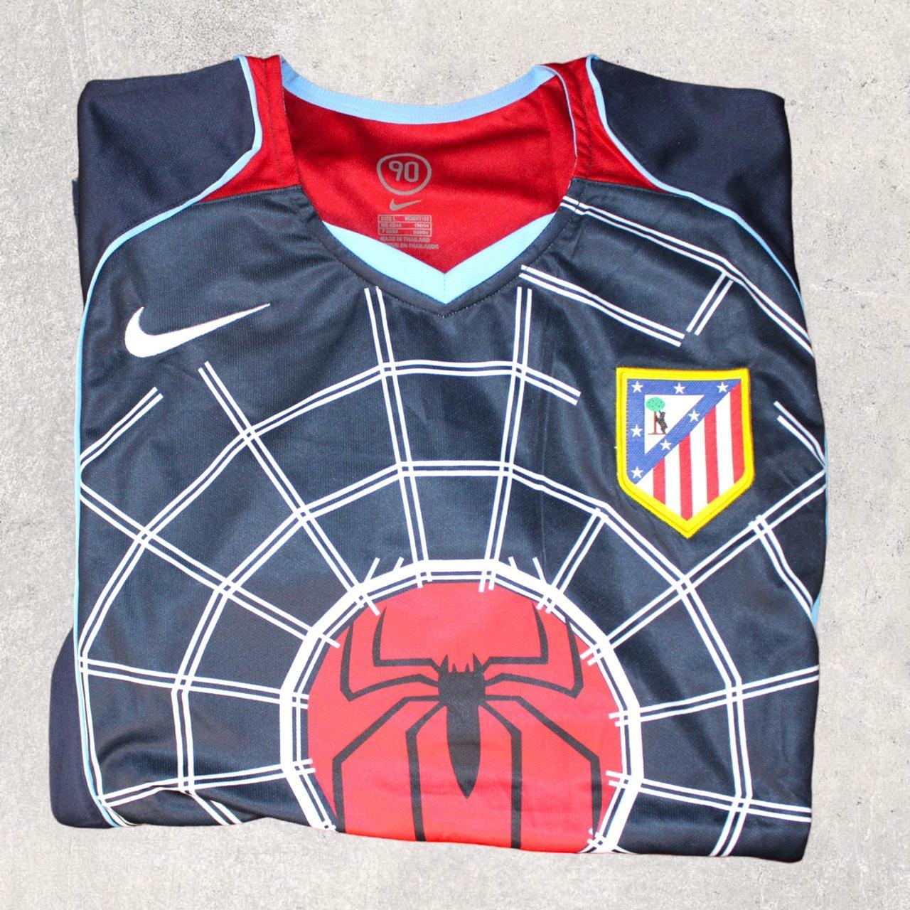 ATLÉTICO DE MADRID • SPIDERMAN 2 RETRO AWAY JERSEY... Depop