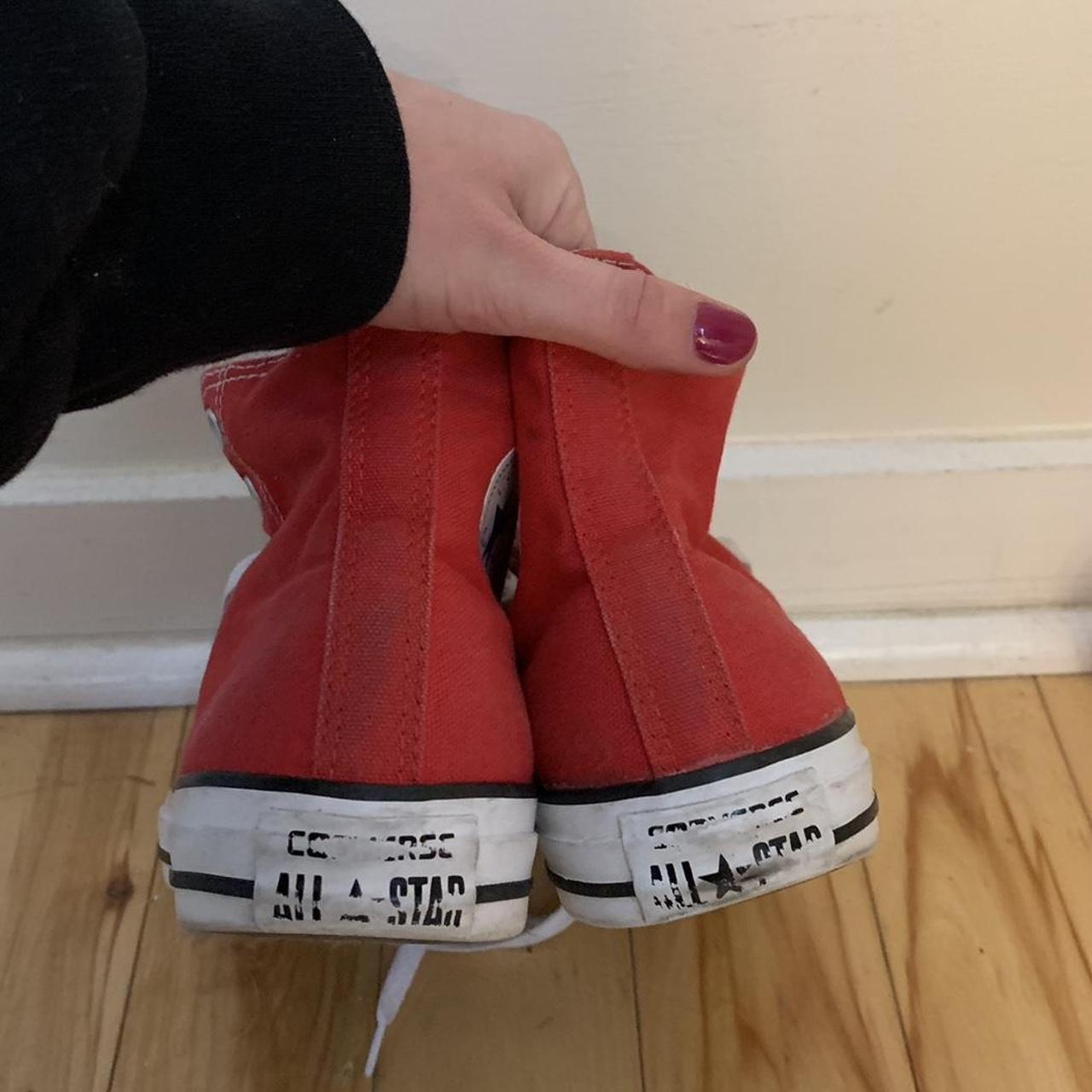 Red high top converse! Size 7 in men’s, which I... - Depop