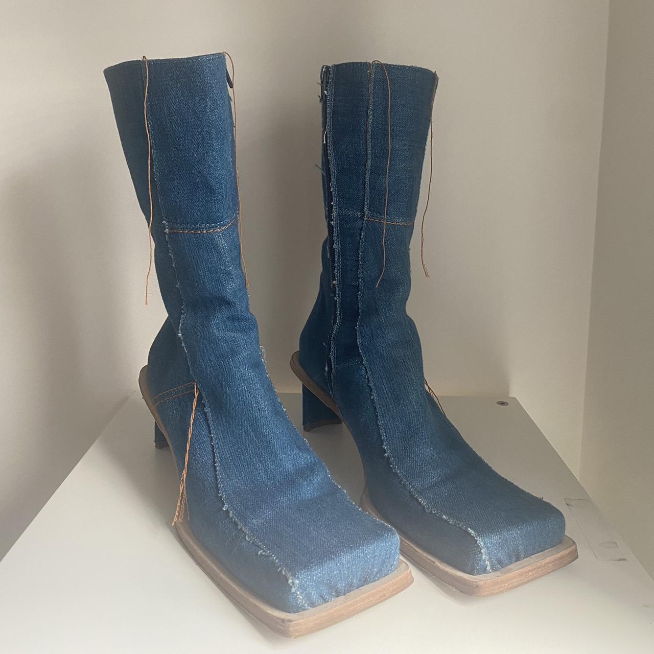 【関税込み】Miista ブルー Amparo ブーツ MIISTA AMPARO DENIM BOOTS | Blue Women's Boots | YOOX