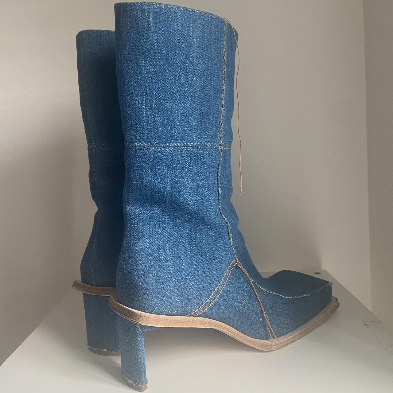 【関税込み】Miista ブルー Amparo ブーツ MIISTA AMPARO DENIM BOOTS | Blue Women's Boots | YOOX