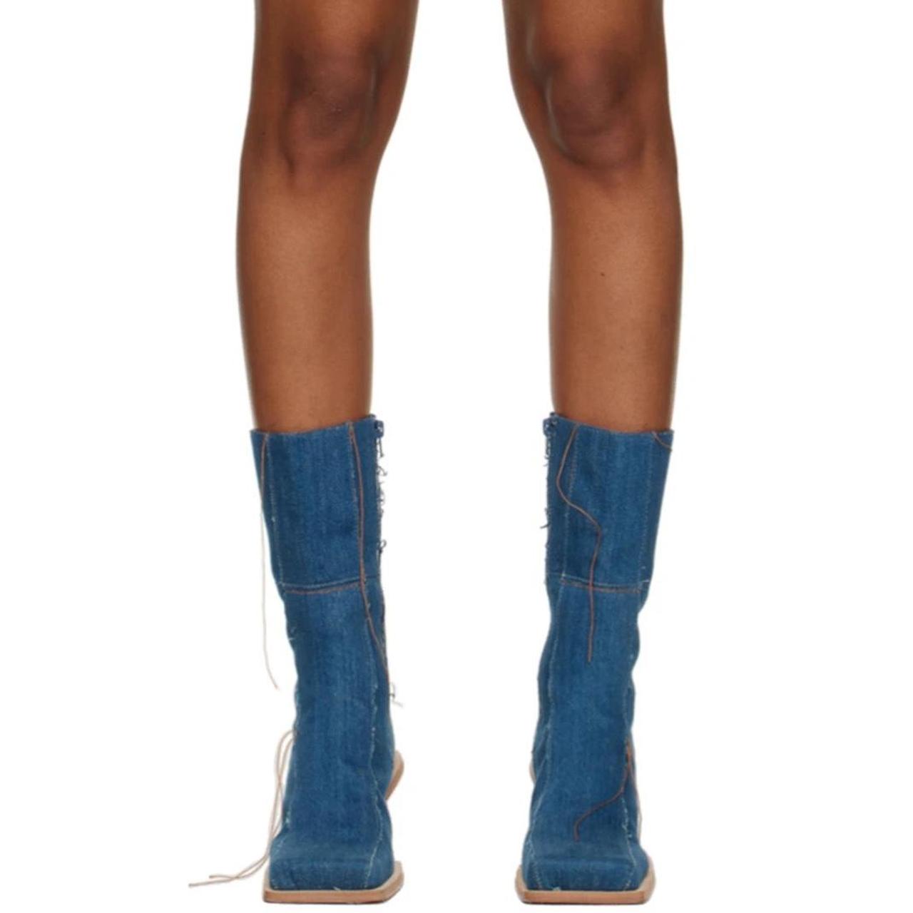 【関税込み】Miista ブルー Amparo ブーツ Blue Amparo Boots by Miista on Sale