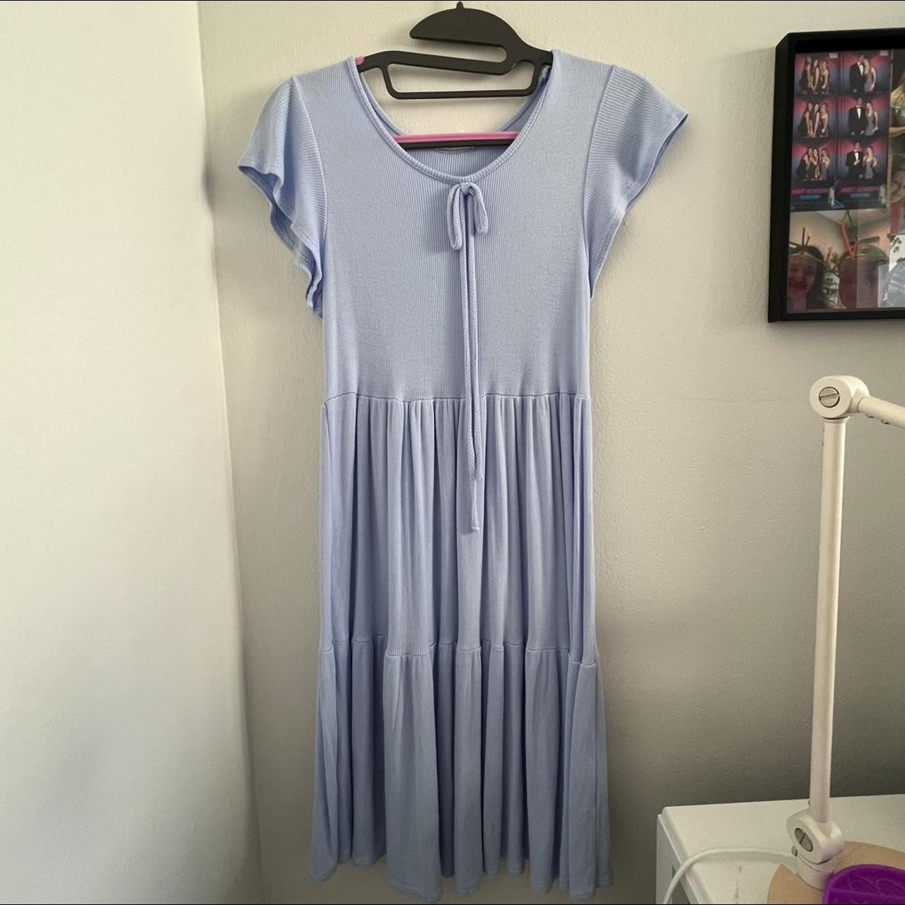 Cute baby blue dress. Size: S Worn once. - Depop