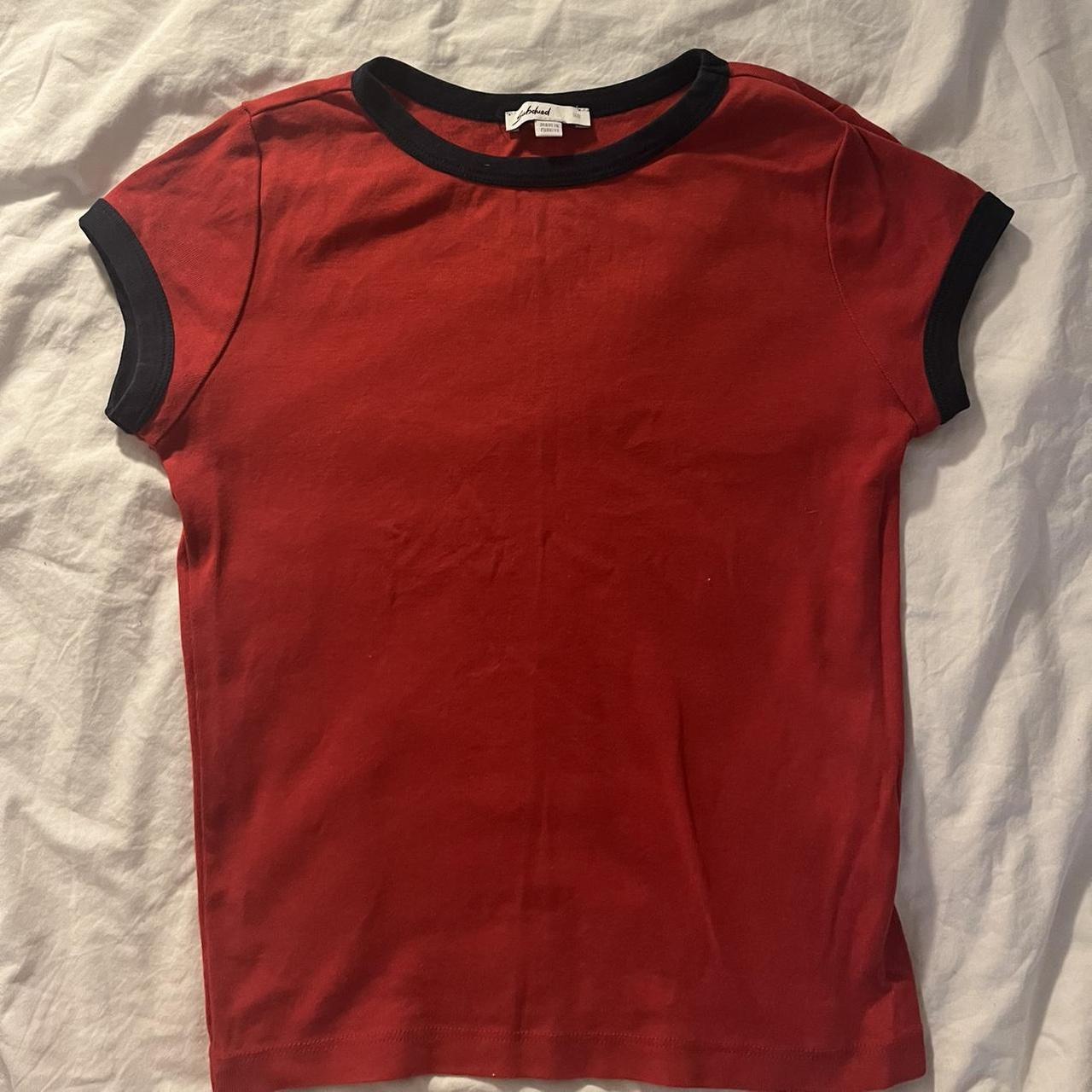 red subdued tshirt size xs condition is really good... - Depop