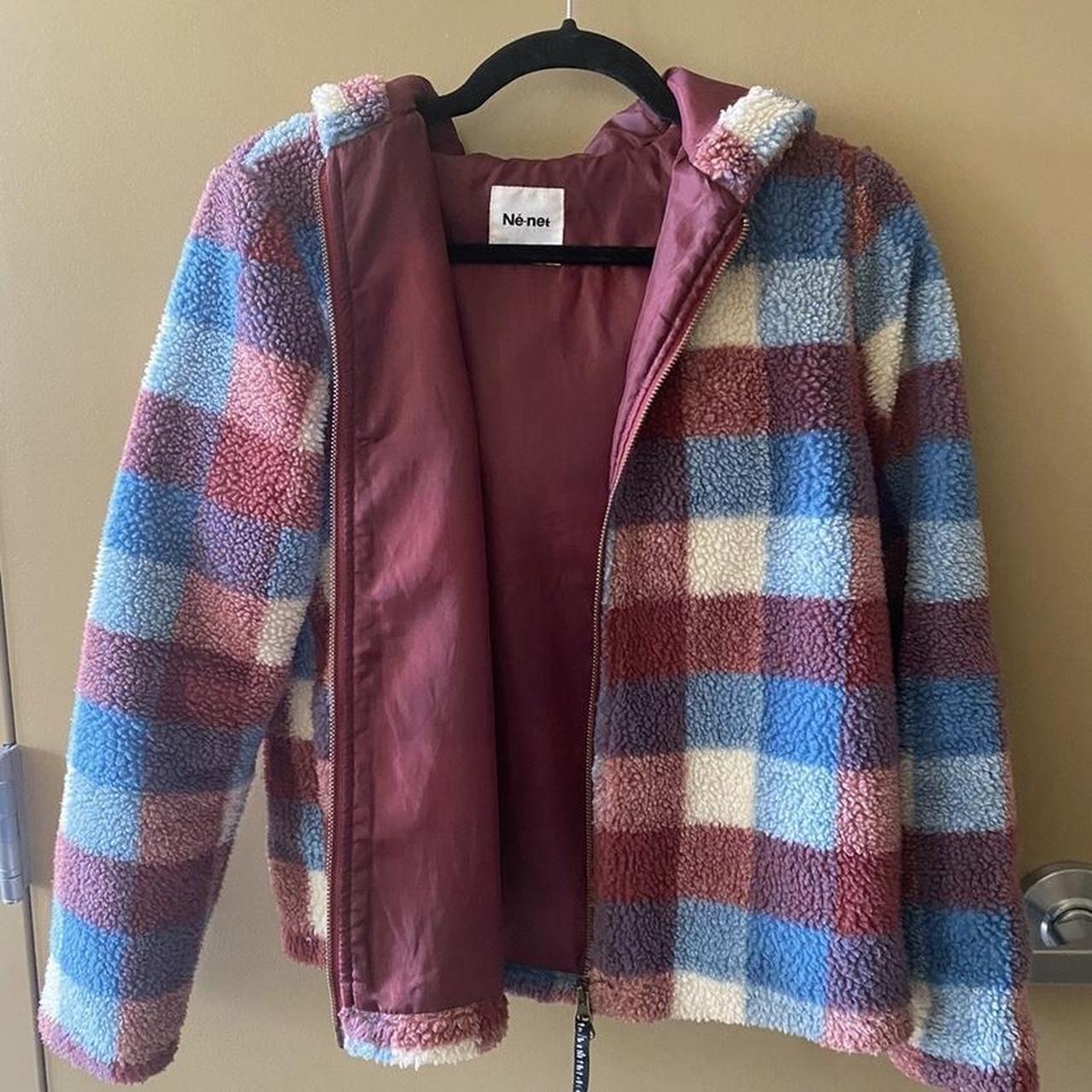 Issey Miyake Men's Red and Blue Jacket Depop