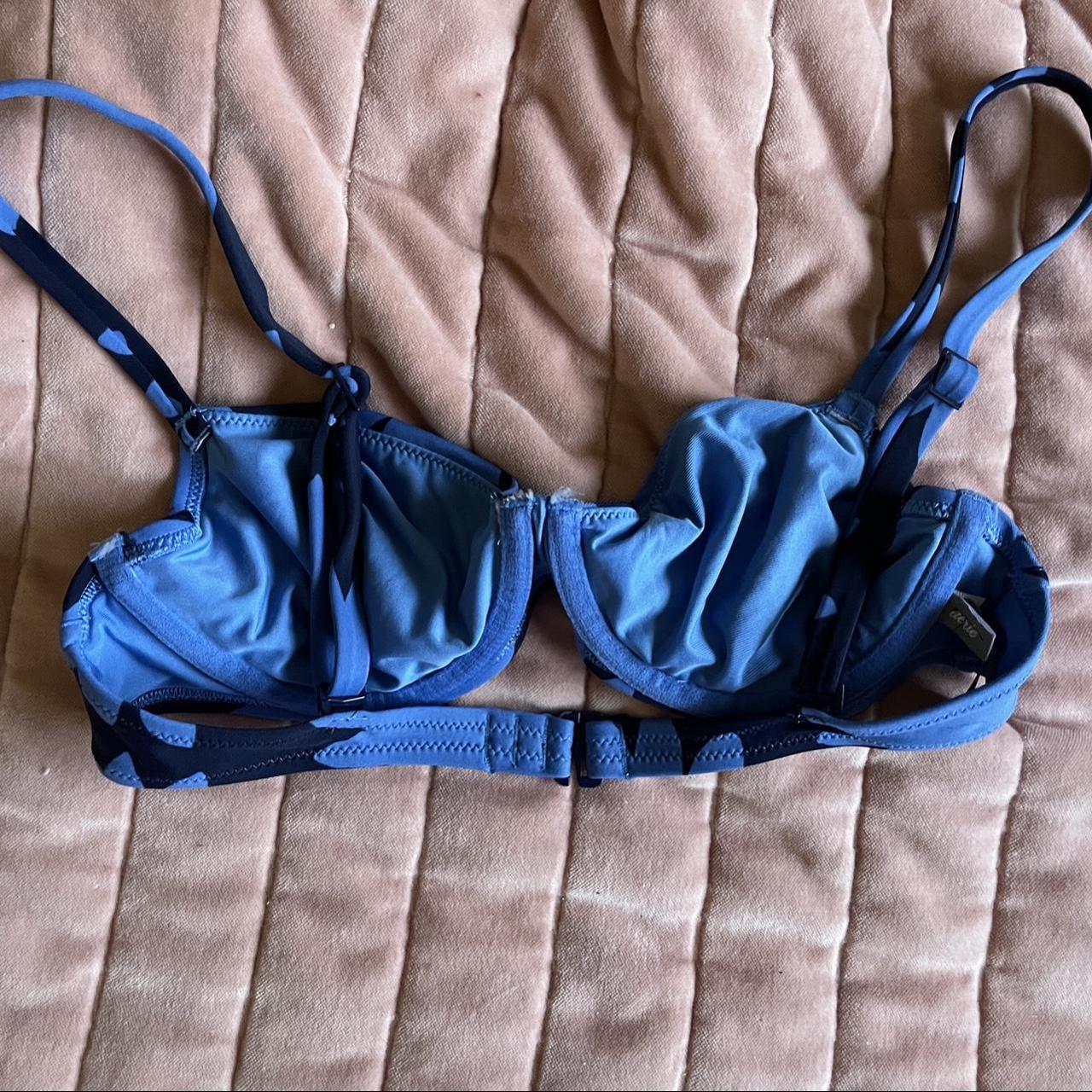Aerie Women's Navy and Blue Bikiniandtankinitops Depop