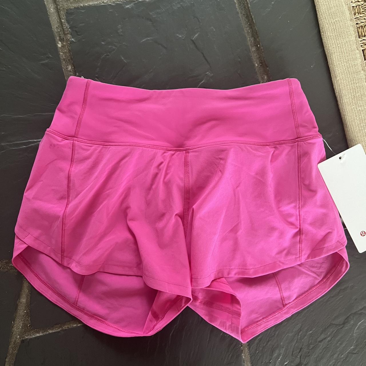 Hot Pink Lululemon Speed Up Shorts - Depop