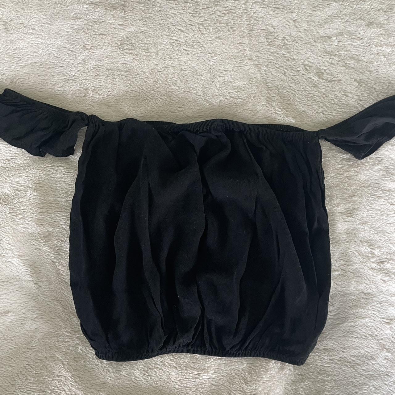 Brandy Melville black off the shoulder top Price - Depop