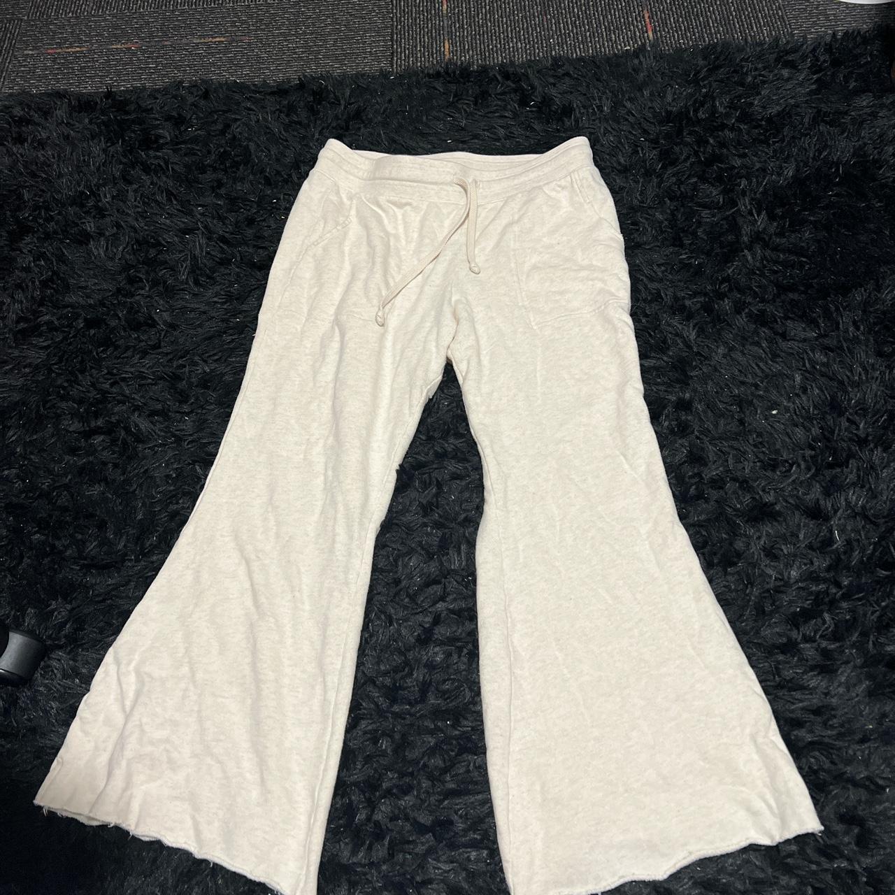 Aerie flare beige sweatpants! perfect for lounge or - Depop