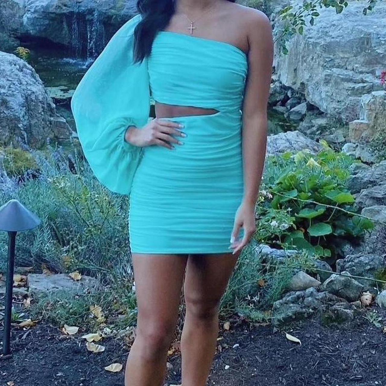 HELLO MOLLY HOCO DRESS SIZE XS MINT GREEN worn... Depop