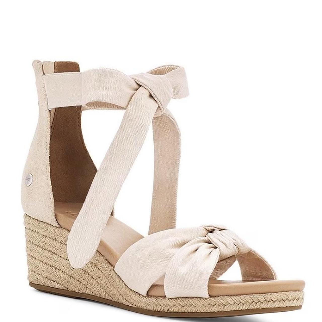 Ugg suede deals wedge sandals