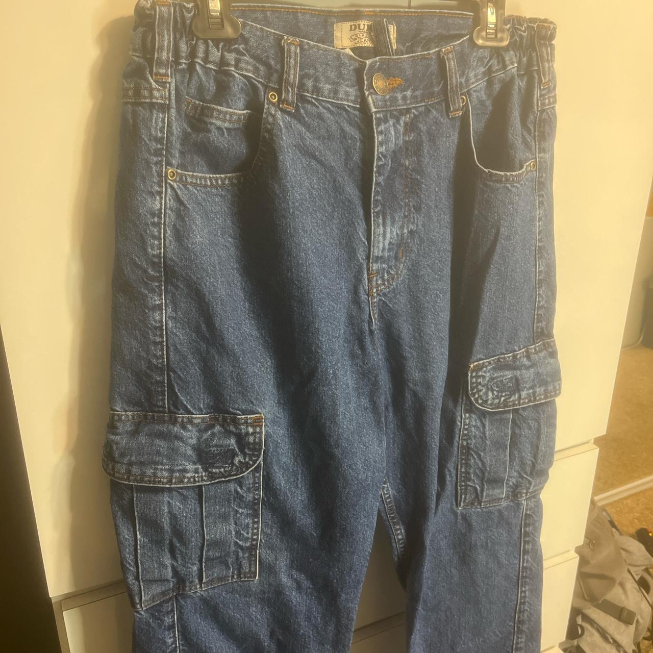 Thrifted Denim jeans with multiple... - Depop