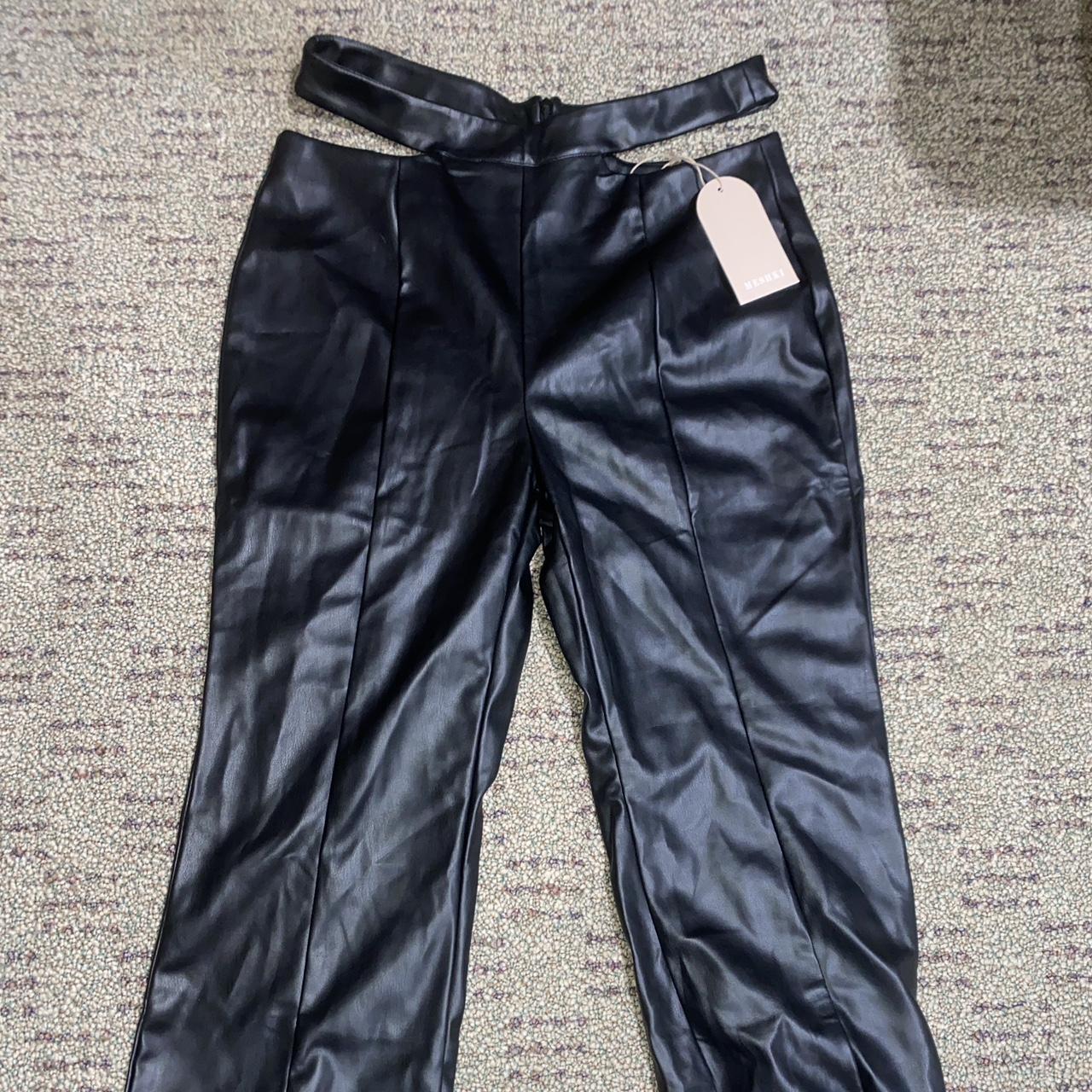 black leather pants - Depop
