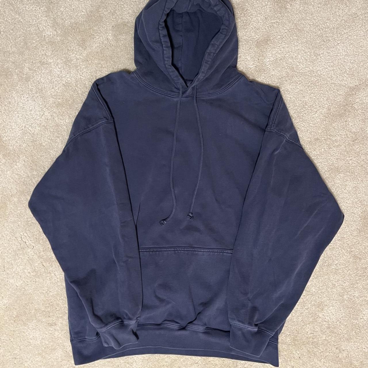 Brandy Melville oversized navy hoodie - Depop