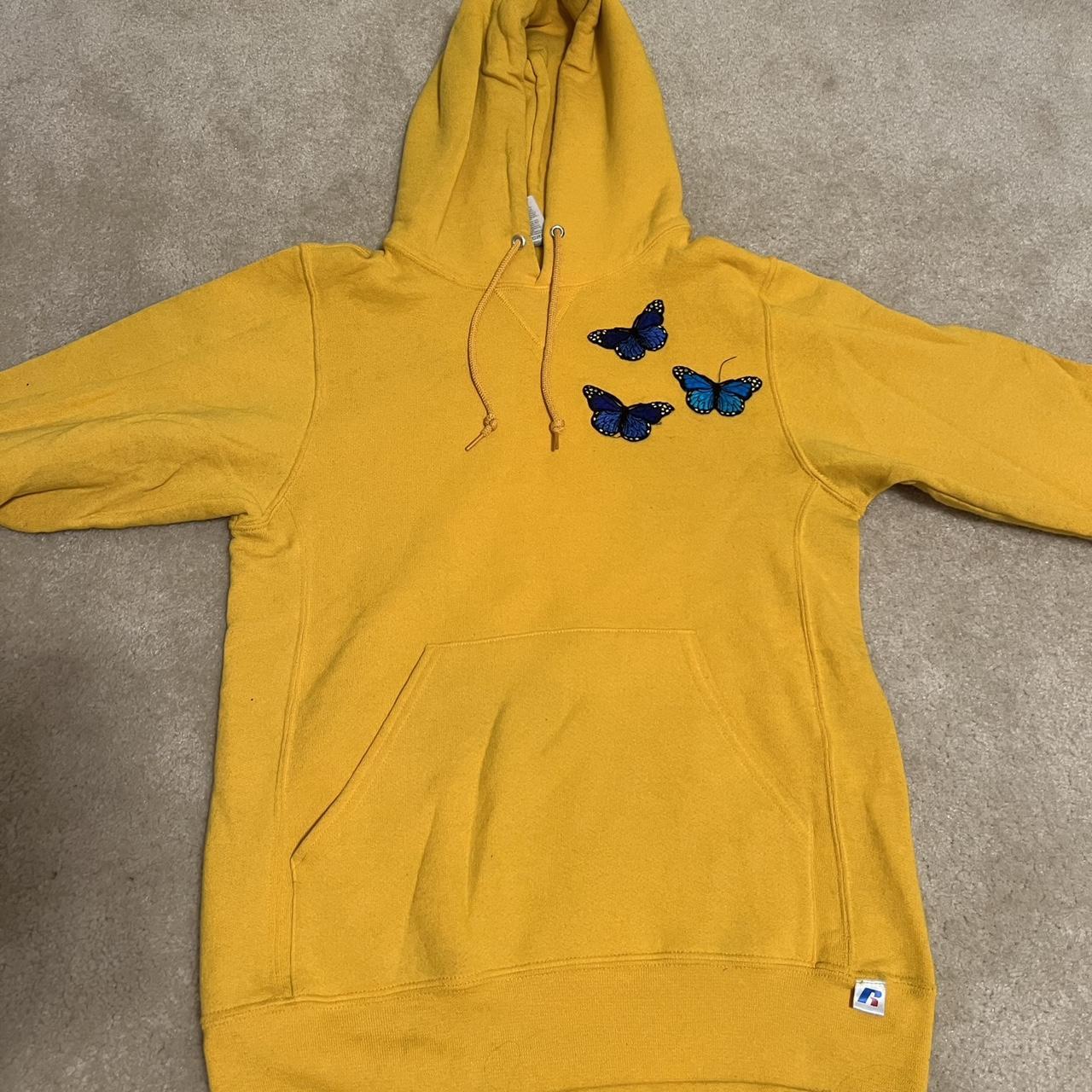 Yellow colour online hoodie