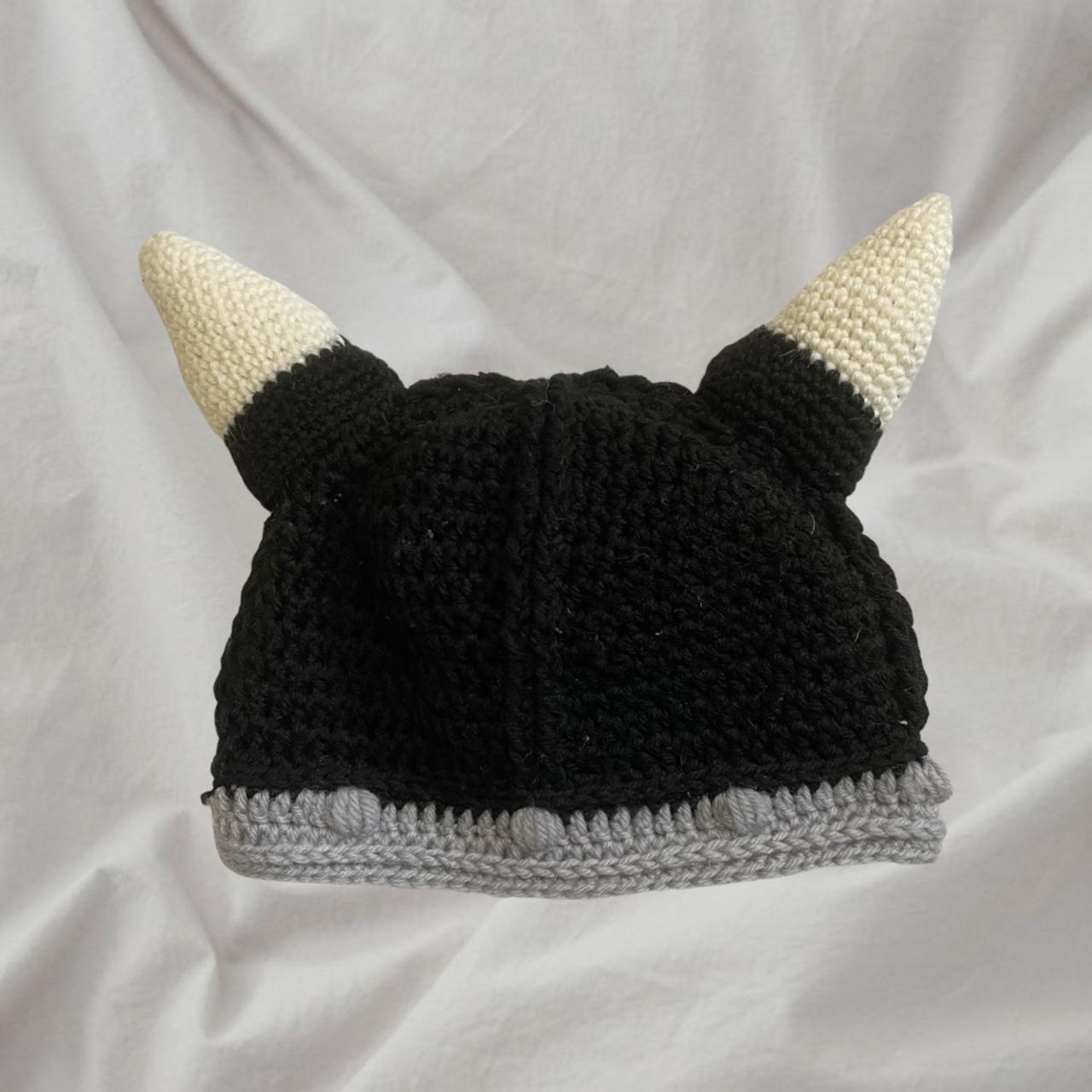 original handmade hat - ears/horns that are... - Depop