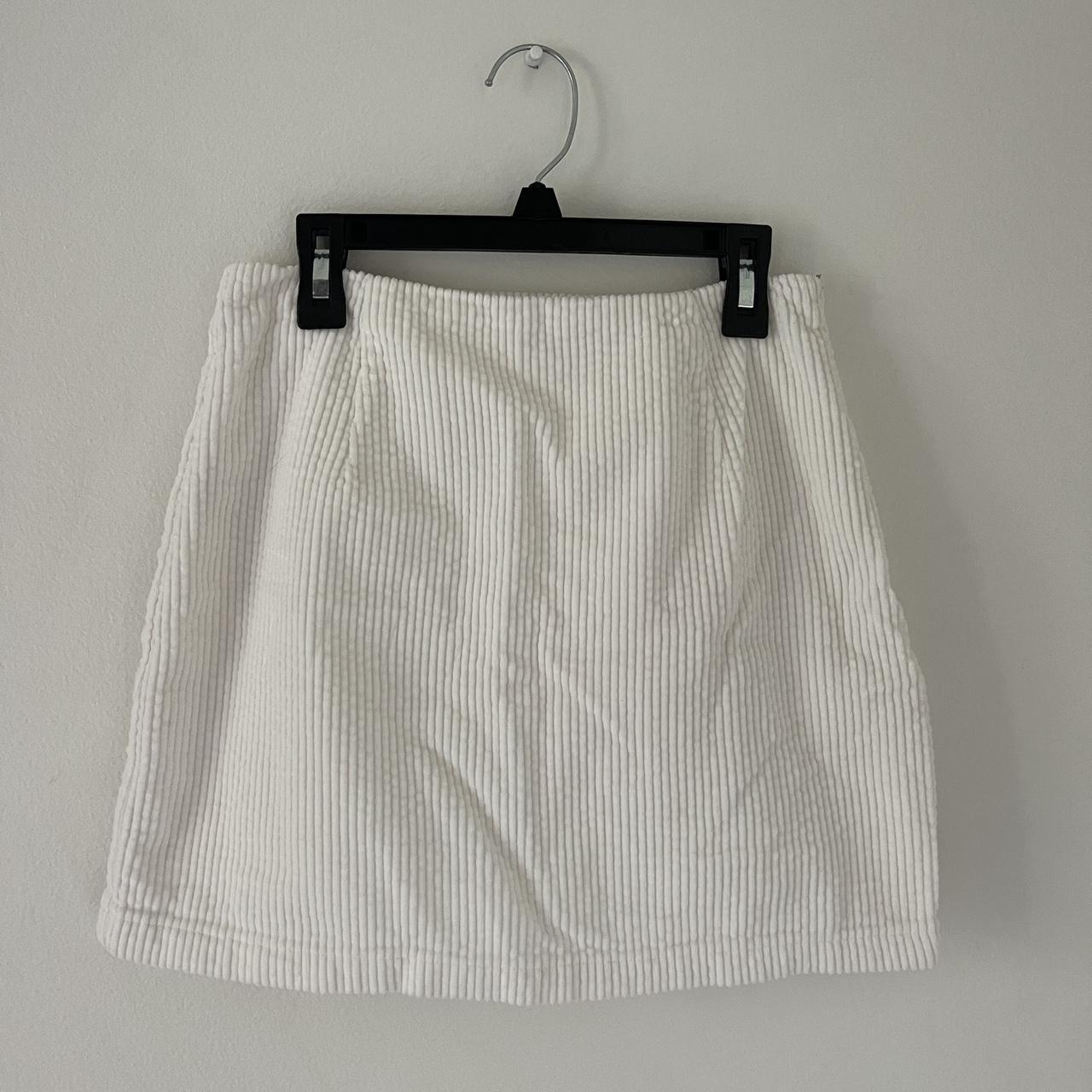 Glassons White Corduroy Mini Skirt !RUNS SMALL &... - Depop