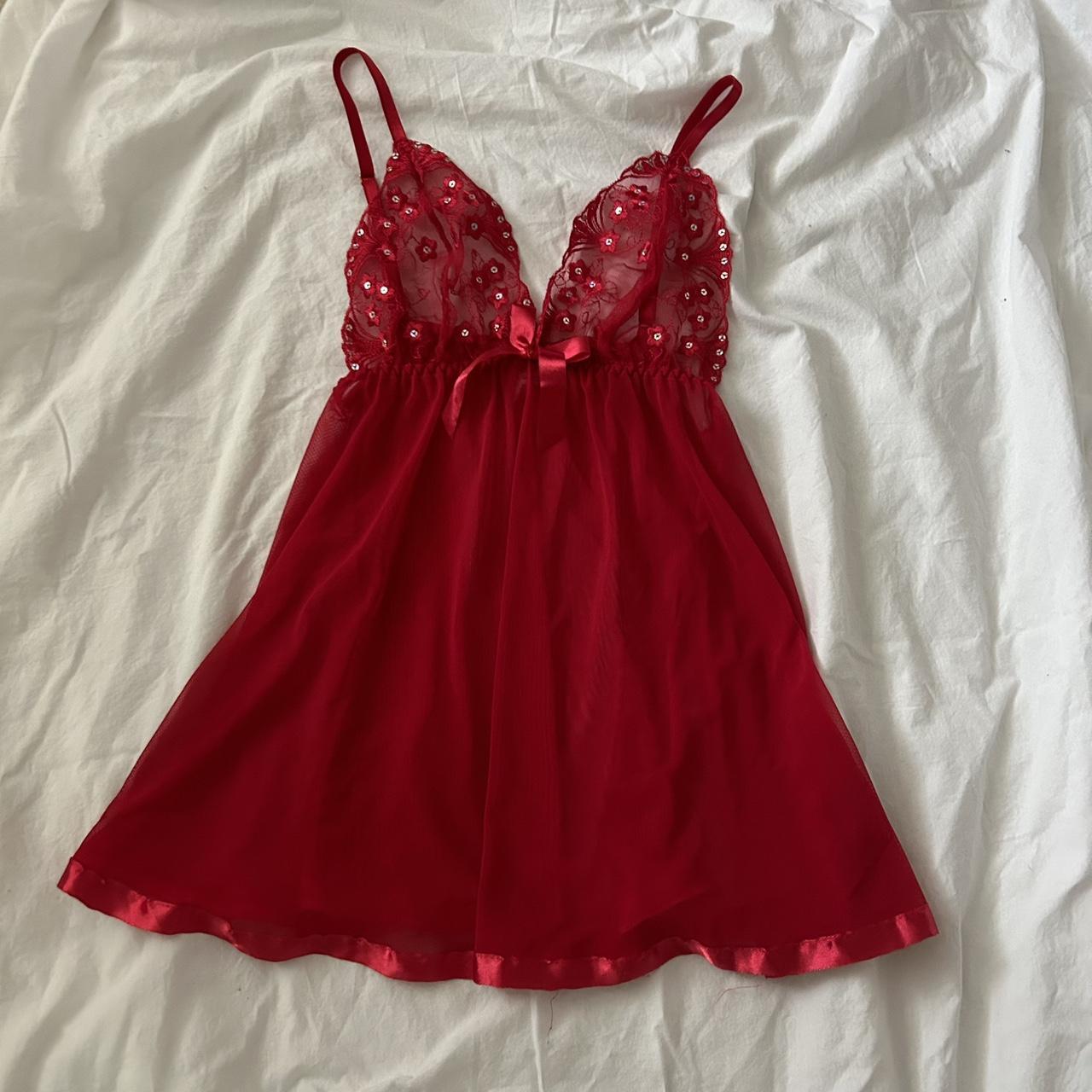 🍒🥀🍒🥀🍒🥀 the sweetest red lace babydoll top floral... - Depop