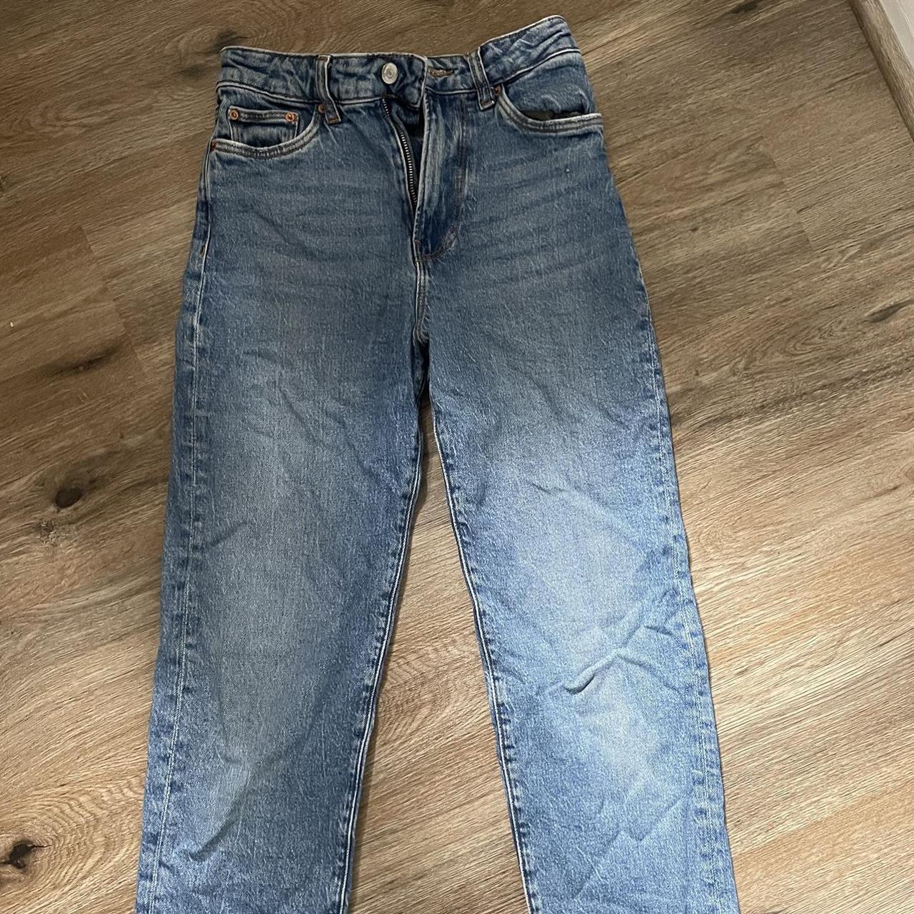 Medium wash jeans Straight leg medium rise Size 25... - Depop