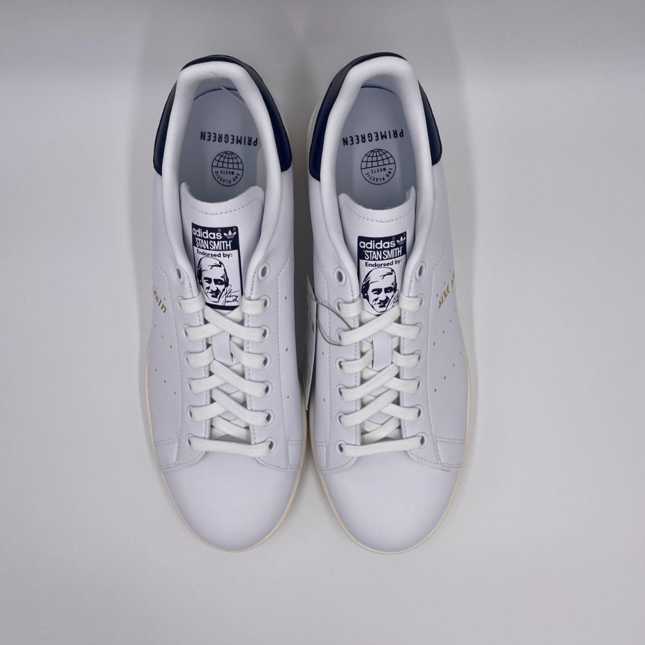 Mens white & navy stan smith trainers best sale