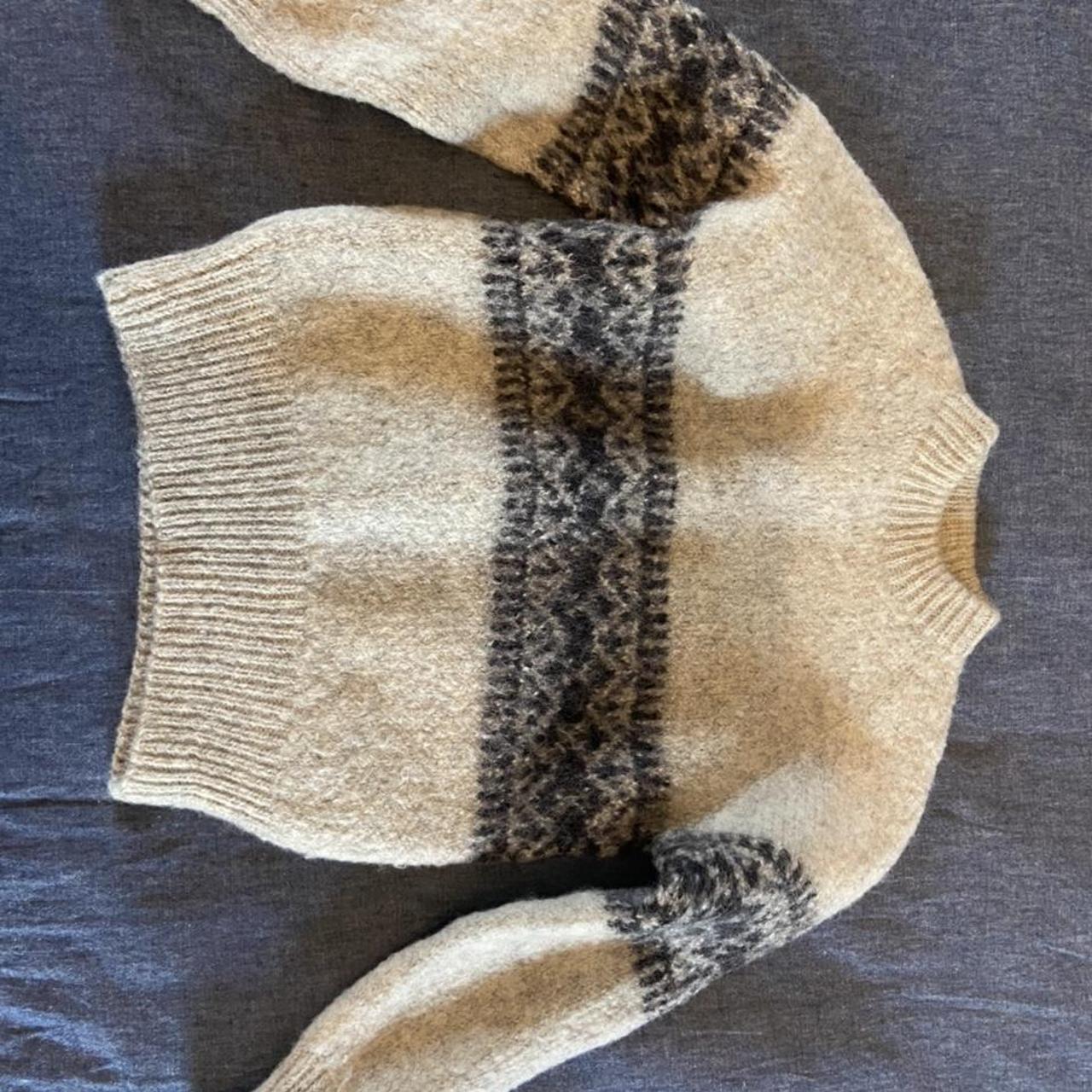 Thick wool jumper. Hand made piece. Unfortunately it... Depop