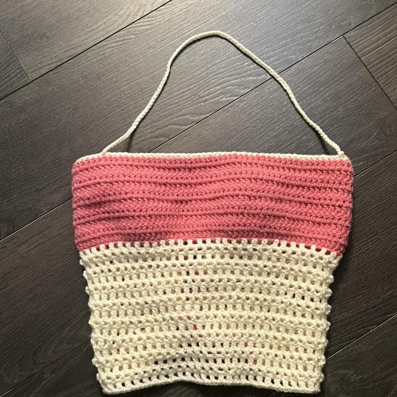 lace up crochet halter top!!🌸 handmade by me ️ ️ send... - Depop