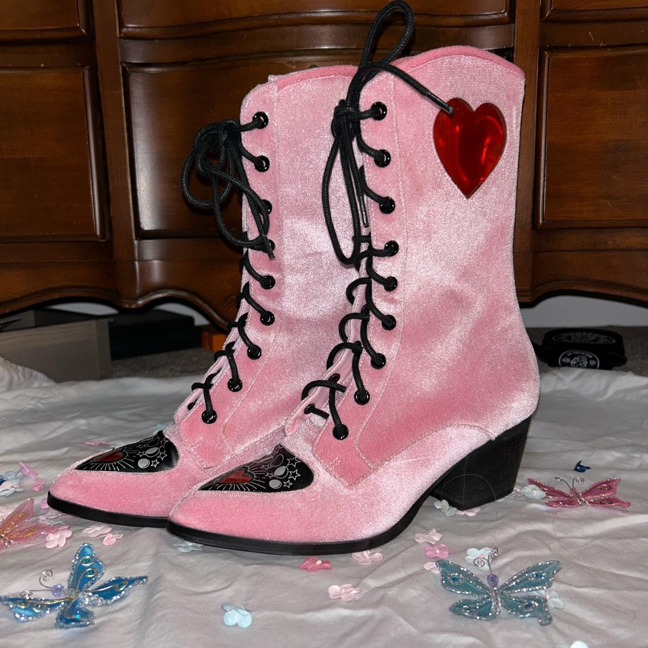 Size 7 Spirit Heart Boot From Strangecvlt Slightly Depop