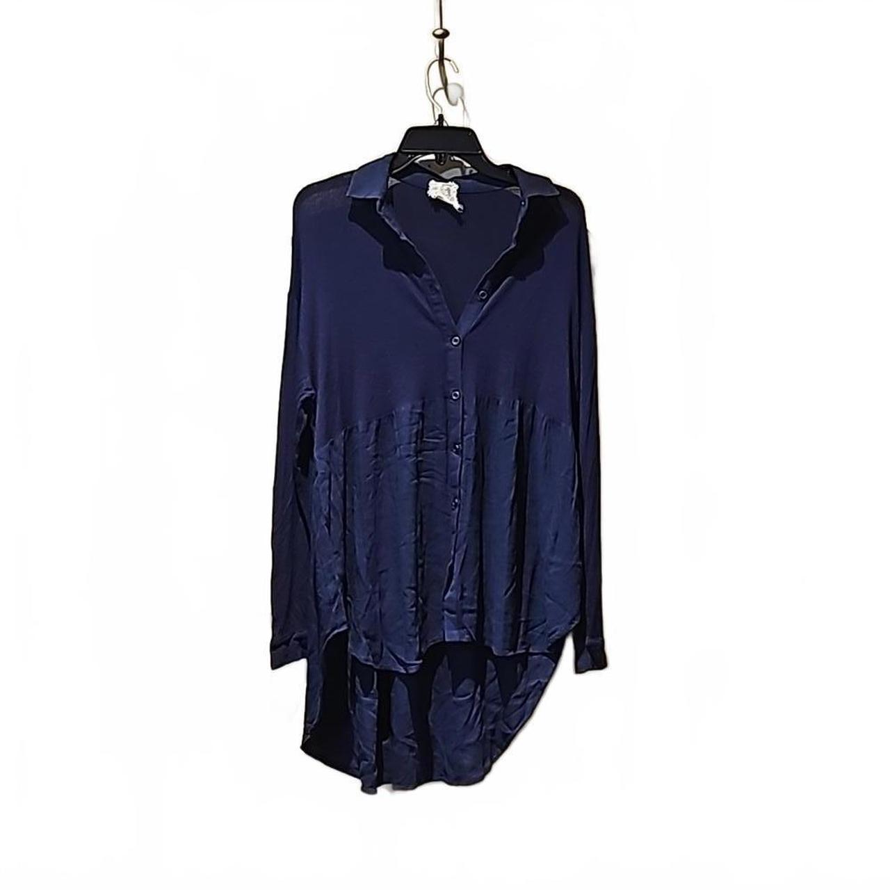 Women's Blouse - Blue - M – beautiful longer length top. a perfect staple …