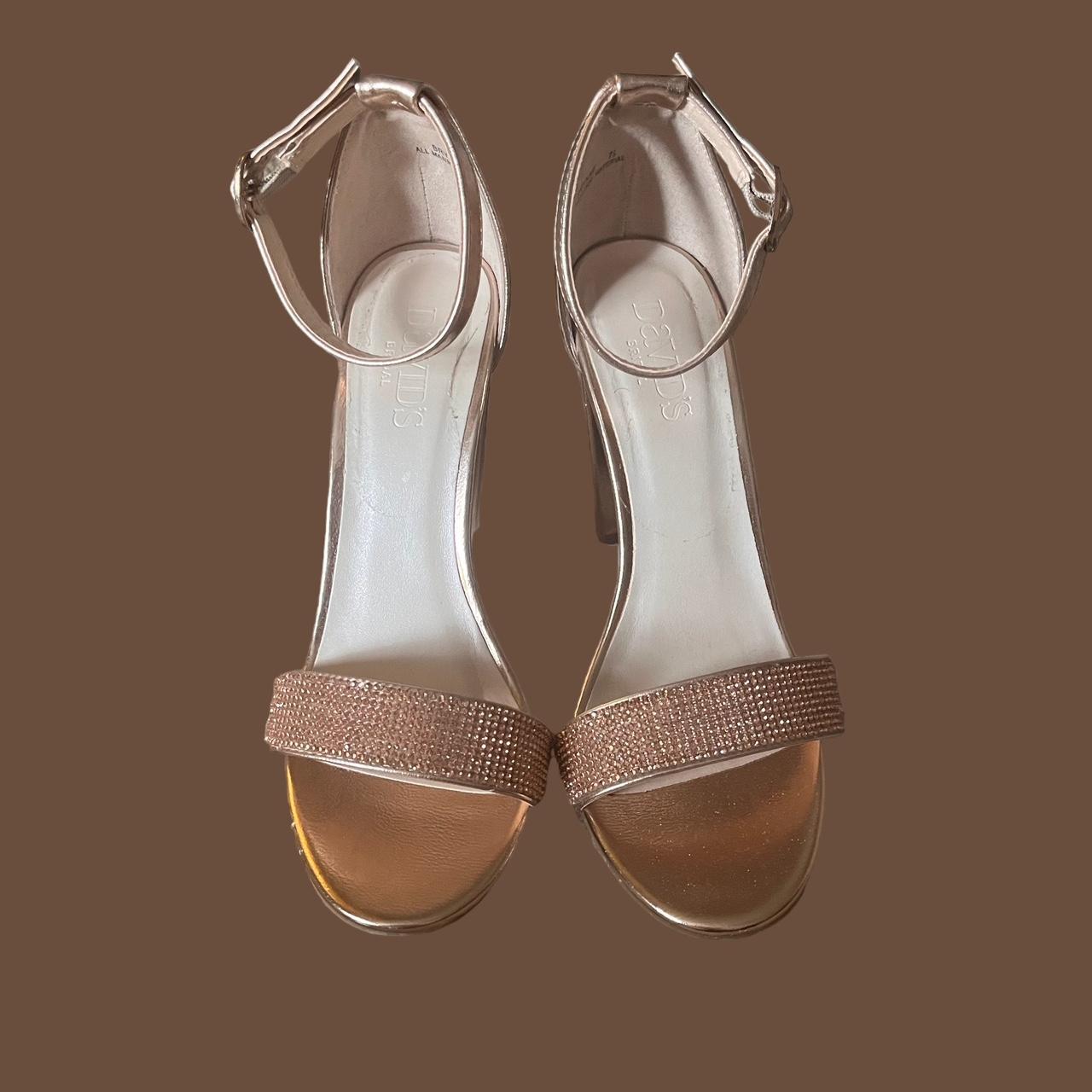 Rose gold heels deals david's bridal